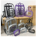 large hiking heavy duty transparent pvc clear backpack